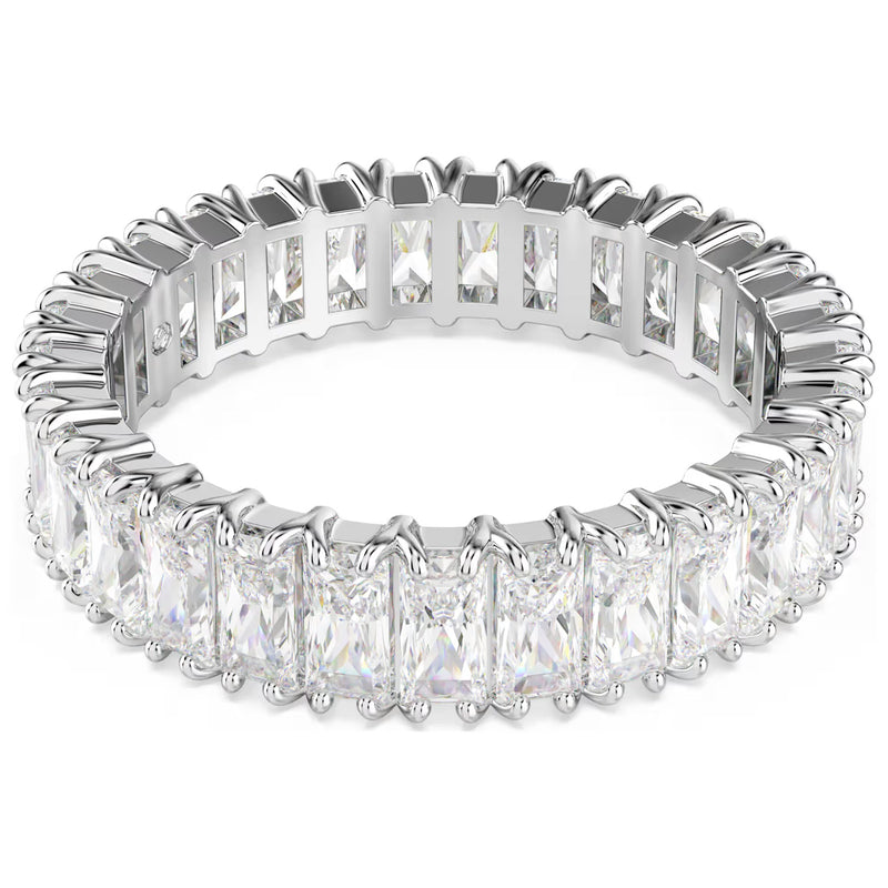 Swarovski Matrix ring, Size 58, Baguette cut, Silver tone finish