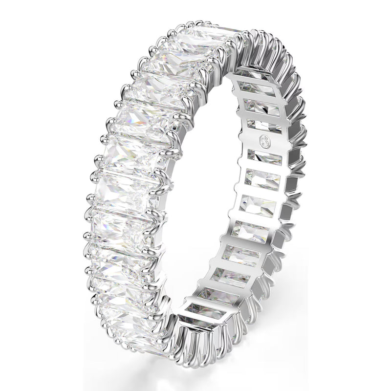 Swarovski Matrix ring, Size 58, Baguette cut, Silver tone finish