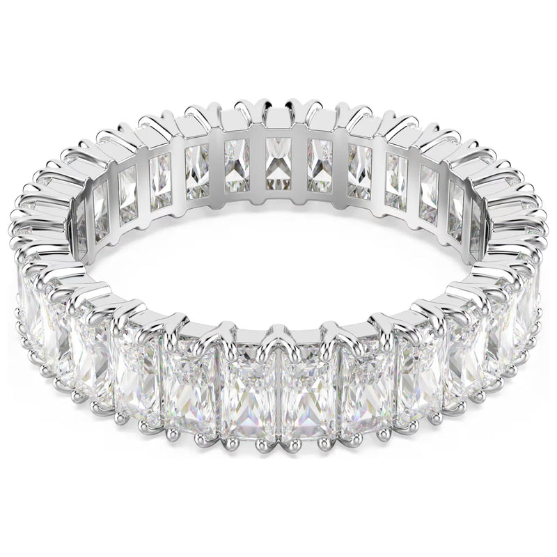 Swarovski Matrix ring, Size 58, Baguette cut, Silver tone finish