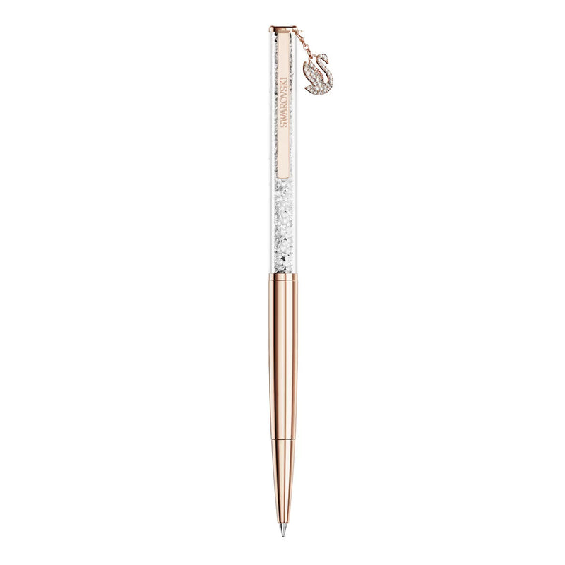 Swarovski Crystalline ballpoint pen, Swan, Rose gold-tone plated