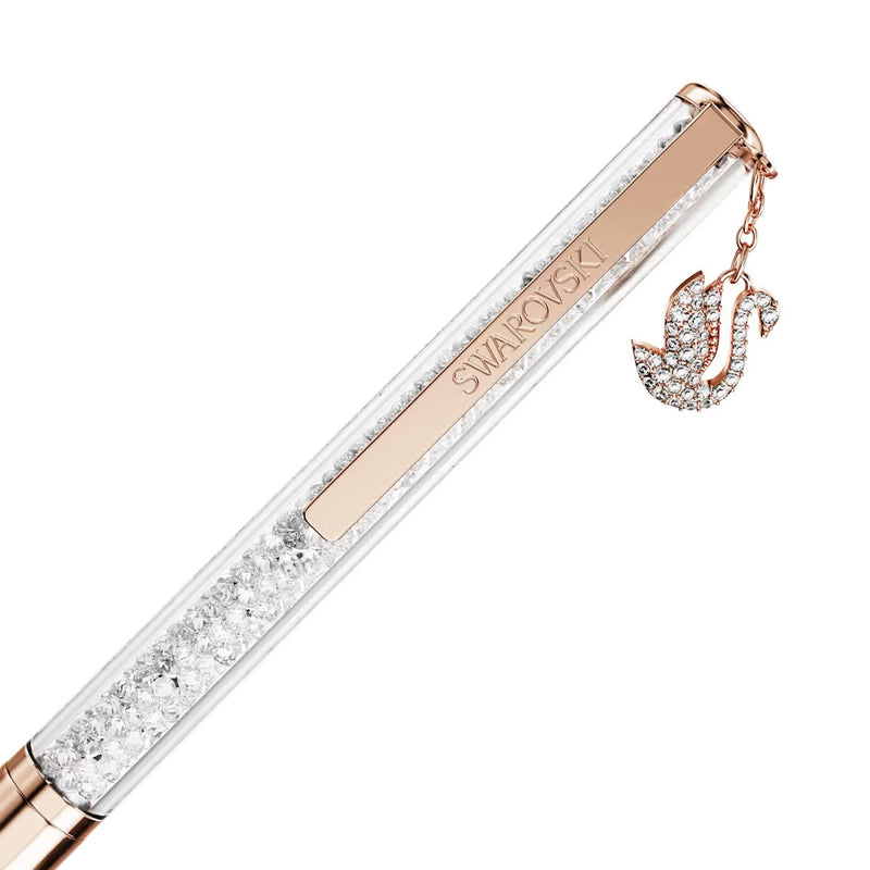 Swarovski Crystalline ballpoint pen, Swan, Rose gold-tone plated