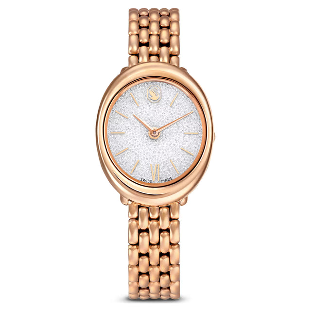Swarovski Imber watch, Swiss Made, Metal bracelet, Gold tone, Rose gold-tone finish