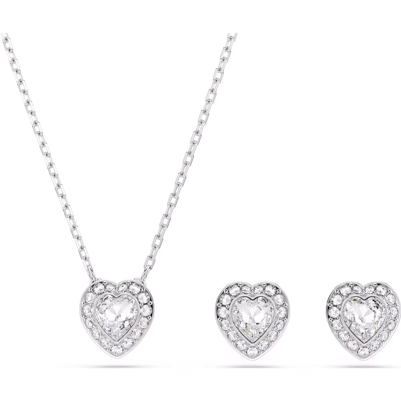 Swarovski Capsule Angelic Jewellery Set, White, Rhodium Plated