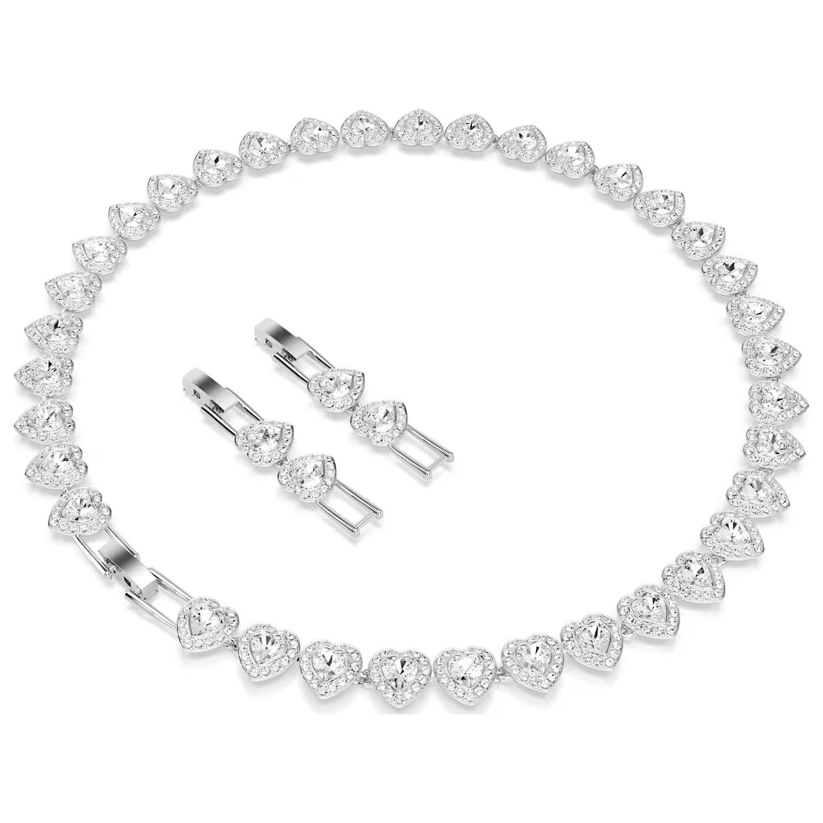 Swarovski Capsule Angelic Necklace, White, Rhodium Plated – David