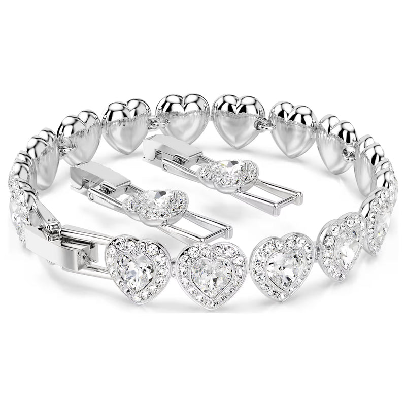 Swarovski x Ariana Grande Capsule Angelic Bracelet, White, Rhodium Plated, Medium