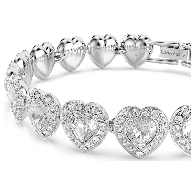 Swarovski x Ariana Grande Capsule Angelic Bracelet, White, Rhodium Plated, Medium