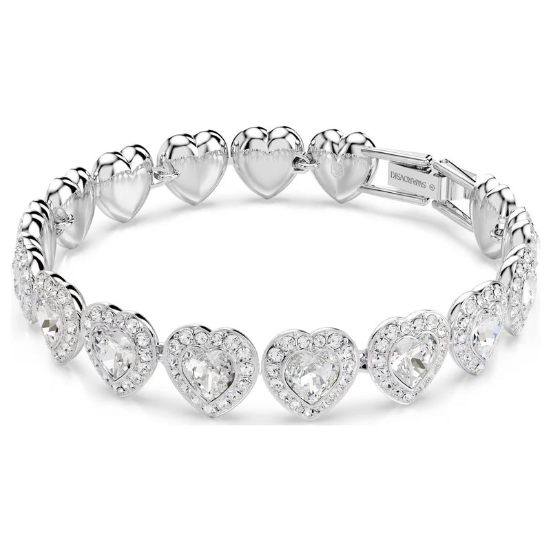 Swarovski x Ariana Grande Capsule Angelic Bracelet, White, Rhodium Plated, Medium