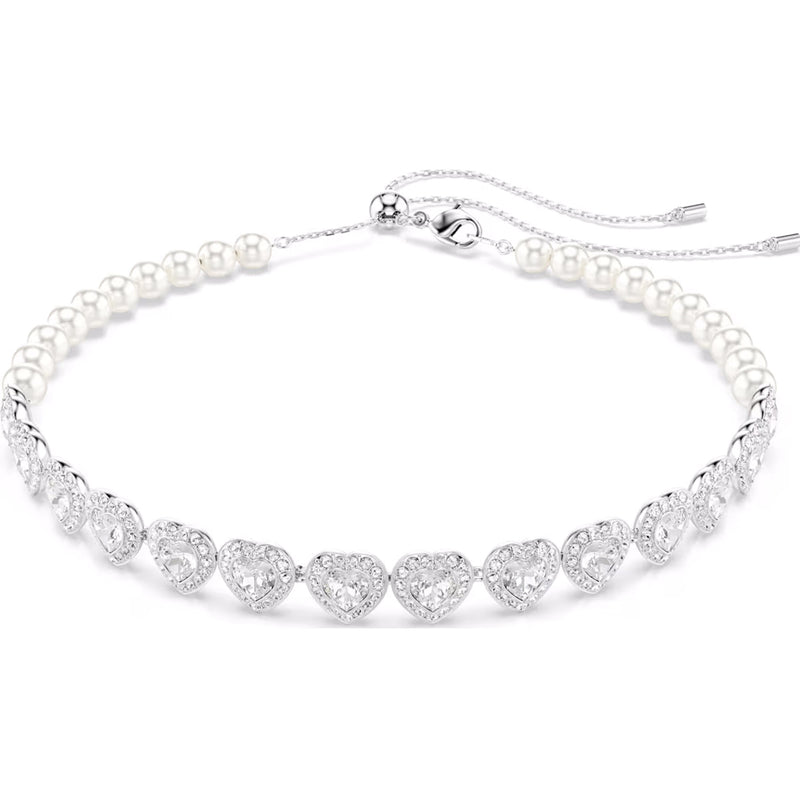 Swarovski x Ariana Grande Capsule Angelic Choker, White, Rhodium Plated