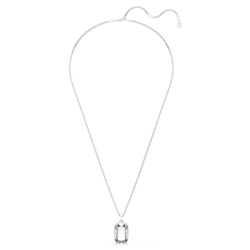 Swarovski Millenia pendant, Octagon cut, White, Rhodium plated