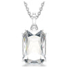 Swarovski Millenia pendant, Octagon cut, White, Rhodium plated