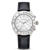 Swarovski Dextera Watch, Swiss Made, Leather bracelet, Silver tone, Stainless Steel