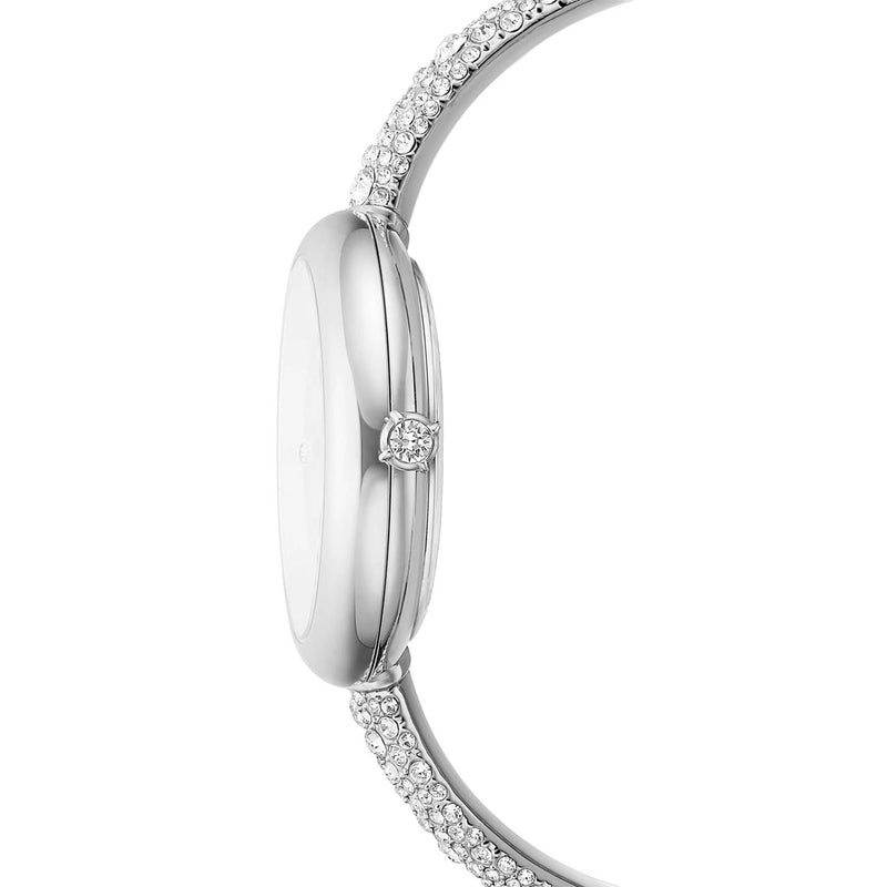 Swarovski Sublima bangle watch, Swiss Made, Metal bracelet, Silver tone, Stainless steel