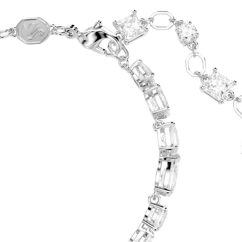 Swarovski Mesmera bracelet, Mixed cuts, White, Rhodium plated