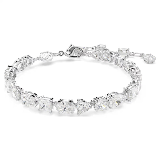 Swarovski Mesmera bracelet, Mixed cuts, White, Rhodium plated