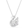 Swarovski Swan pendant, Mixed cuts, Swan, White