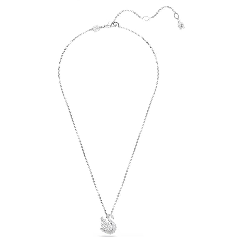 Swarovski Swan pendant, Mixed cuts, Swan, White