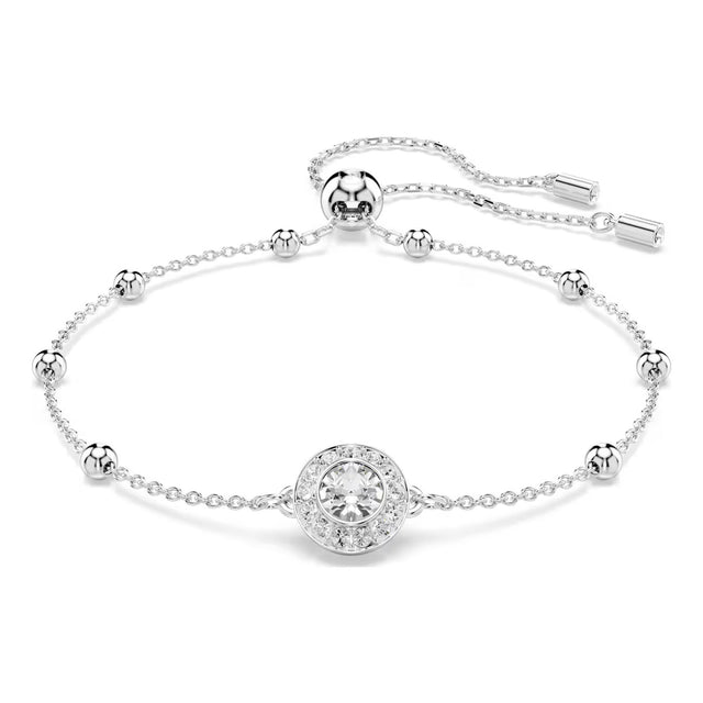 Swarovski Una Angelic bracelet, Round cut, White, Rhodium plated