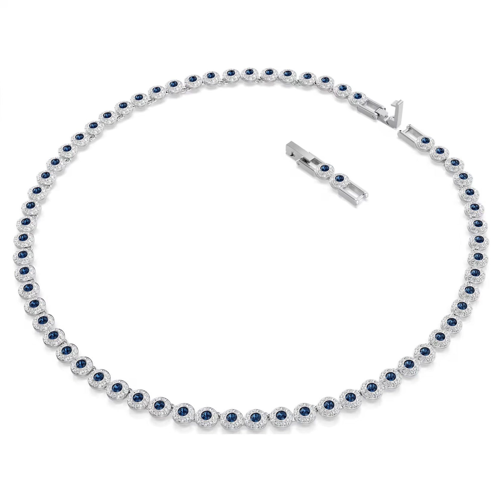 スワロフスキー Swarovski Una Angelic ブレスレット ブルー Una Angelic bracelet, Round cut, Blue, Rhodium plated | Swarovski