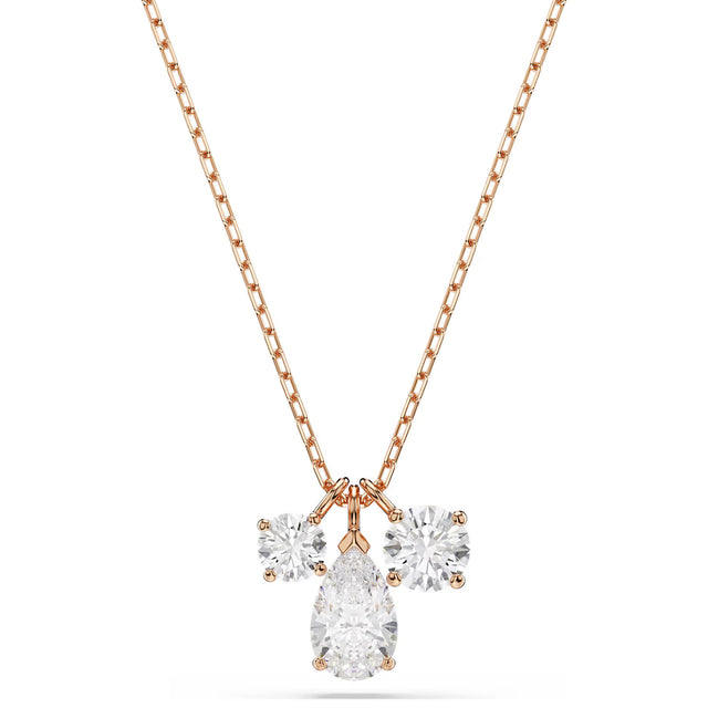 Swarovski Mesmera pendant, Mixed cuts, White, Rose gold-tone plated
