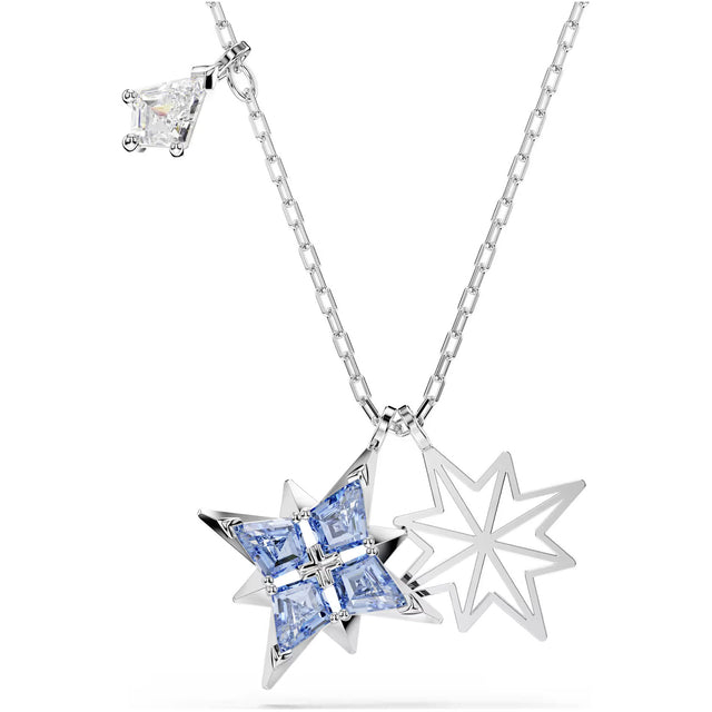 Swarovski Symbolica pendant, Star, Blue, Rhodium plated