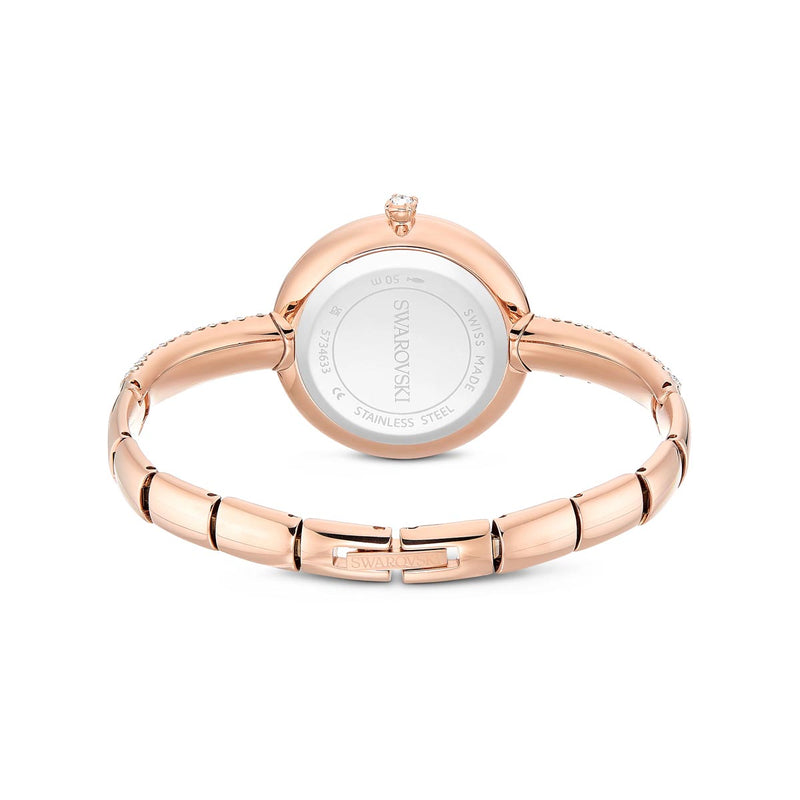 Swarovski Sublima bangle watch, Swiss Made, Metal bracelet, Rose gold tone, Rose gold-tone finish