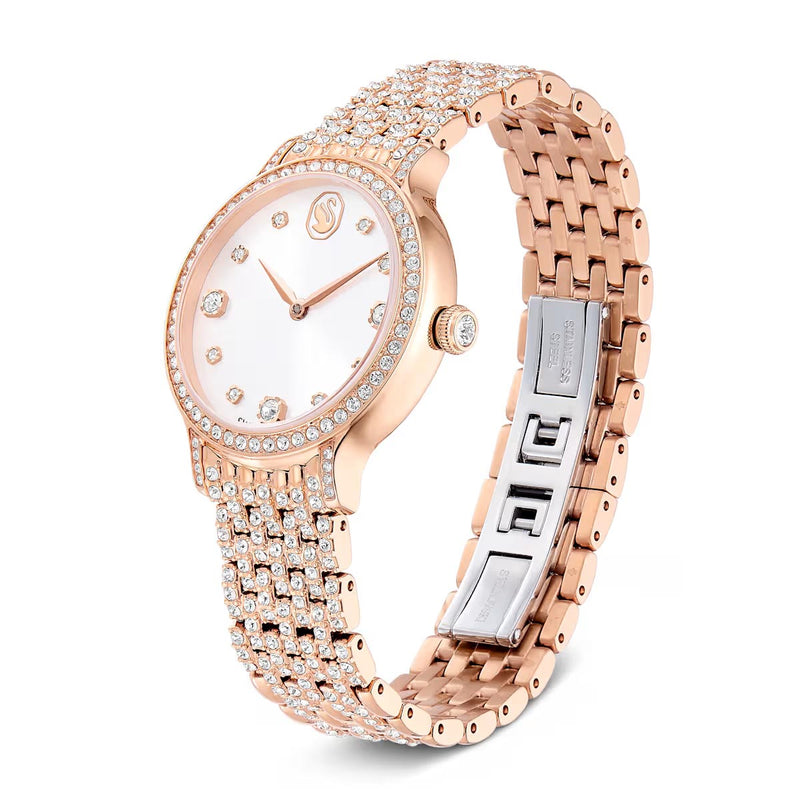 Swarovski Imber watch, Swiss Made, Metal bracelet, Rose gold tone, Rose gold-tone finish