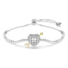 Swarovski Idyllia bracelet, Mixed cuts, Heart with arrow, White, Rhodium plated