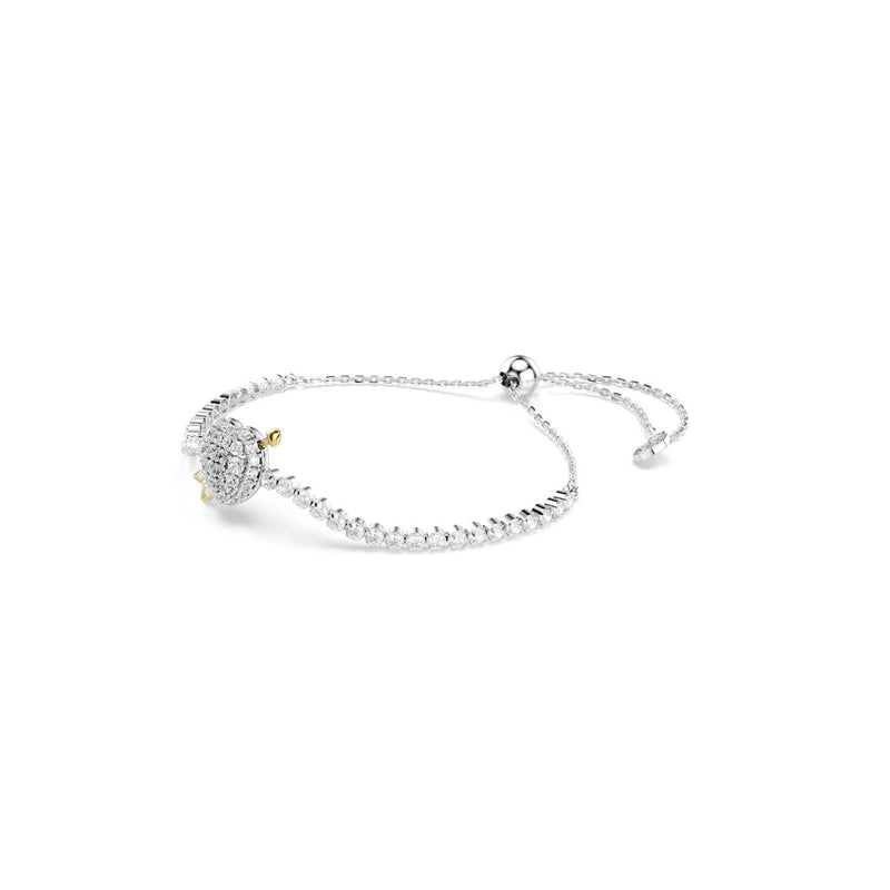 Swarovski Idyllia bracelet, Mixed cuts, Heart with arrow, White, Rhodium plated