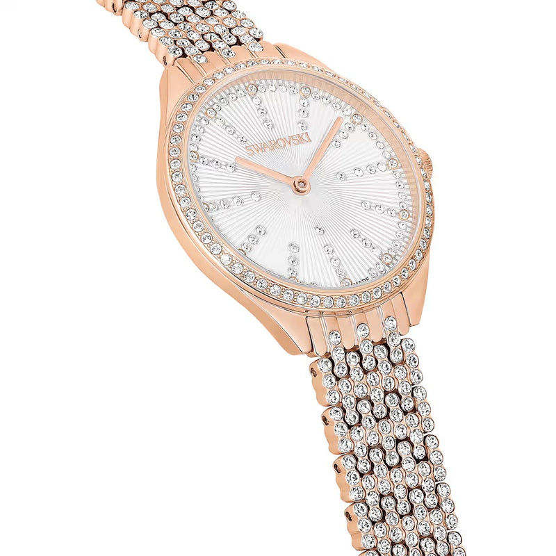 Swarovski Attract watch, Swiss Made, Metal bracelet, Rose gold tone, Rose gold-tone finish