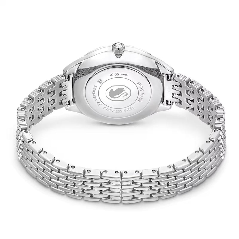 Swarovski Attract watch, Swiss Made, Metal bracelet, Silver tone, Stainless steel