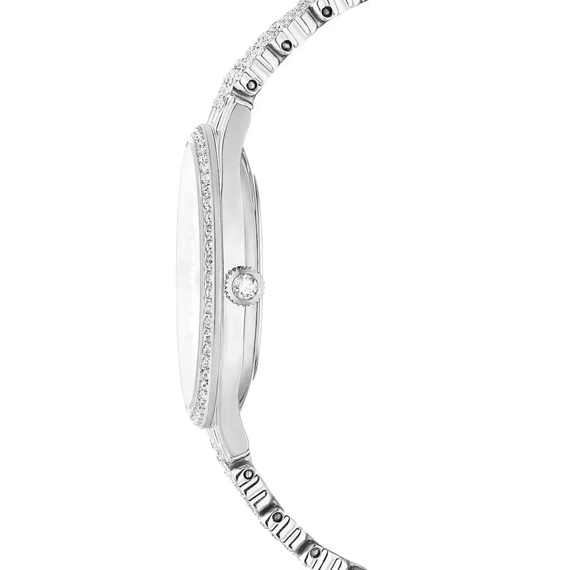 Swarovski Attract watch, Swiss Made, Metal bracelet, Silver tone, Stainless steel