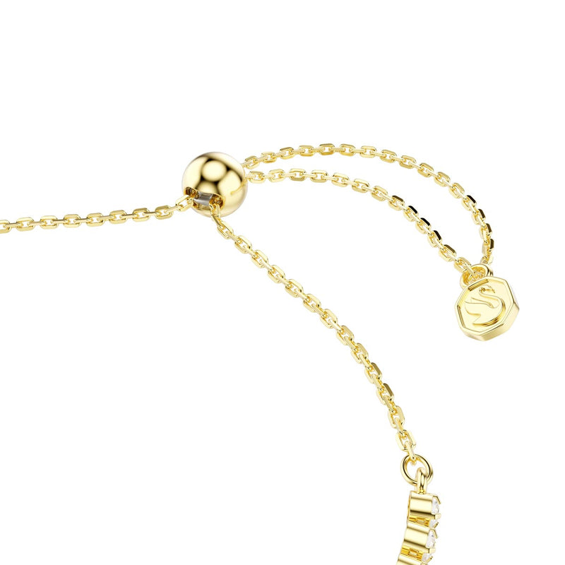 Swarovski Idyllia bracelet, Mixed cuts, Heart with arrow, White, Gold-tone plated