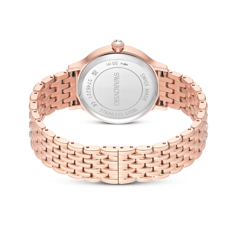Swarovski Imber watch, Swiss Made, Metal bracelet, Green, Rose gold-tone finish