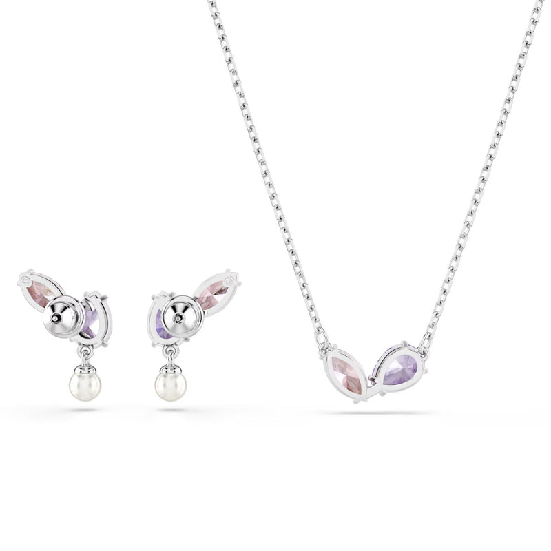 Swarovski x Ariana Grande set, Mixed cuts, Multicolored, Rhodium plated