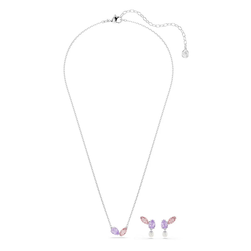 Swarovski x Ariana Grande set, Mixed cuts, Multicolored, Rhodium plated
