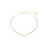 Swarovski Mesmera necklace, Mixed cuts, White, 18K gold finish