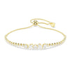 Swarovski Mesmera bracelet, Mixed cuts, White, 18K gold finish
