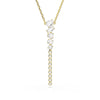 Swarovski Mesmera Y necklace, Mixed cuts, White, 18K gold finish