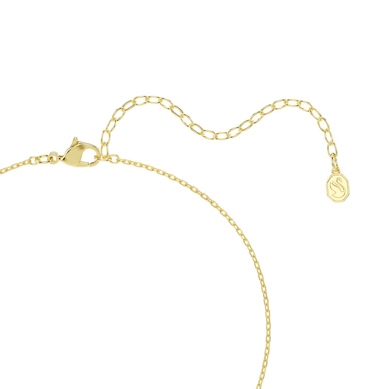 Swarovski Mesmera Y necklace, Mixed cuts, White, 18K gold finish