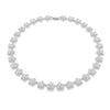 Swarovski x Ariana Grande necklace, Round cut, Flower, White, Rhodium plated
