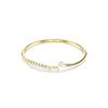 Swarovski Mesmera bangle, Mixed cuts, White, 18K gold finish