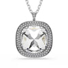 Swarovski Una Angelic pendant and brooch, Cushion cut, White, Mixed Plating