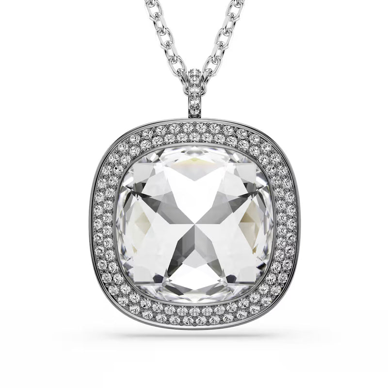 Swarovski Una Angelic pendant and brooch, Cushion cut, White, Mixed Plating