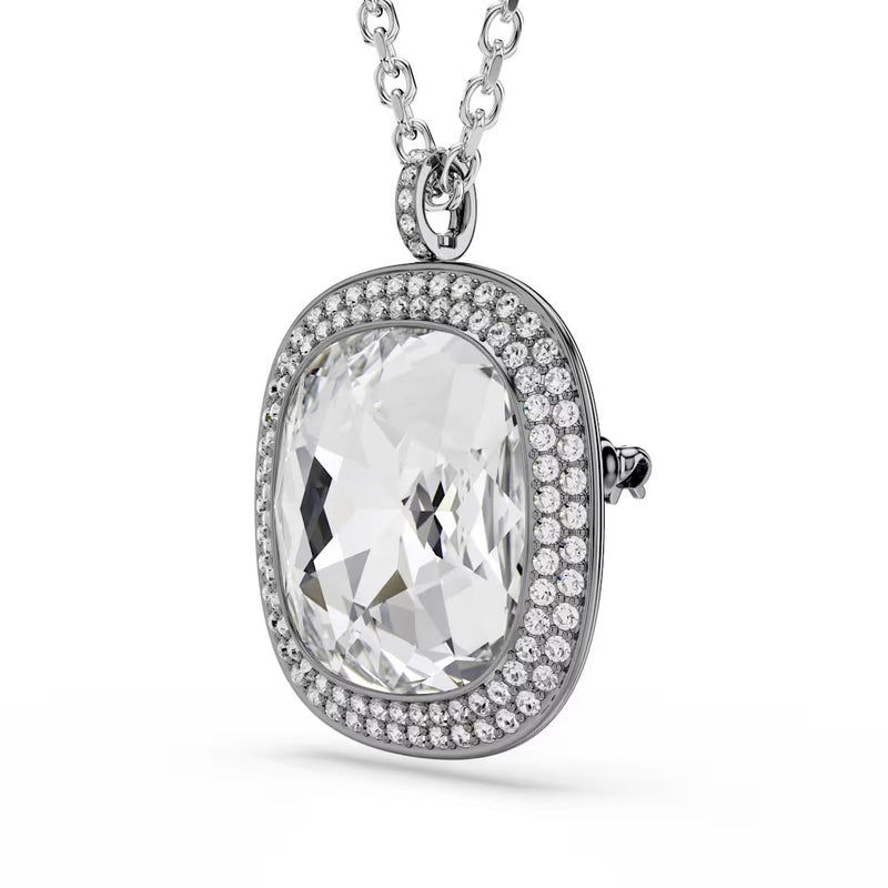 Swarovski Una Angelic pendant and brooch, Cushion cut, White, Mixed Plating