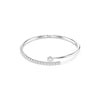 Swarovski Matrix bangle, Round cut, White, Rhodium plated
