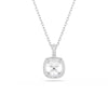 Swarovski Una Angelic pendant, Cushion cut, White, Rhodium plated