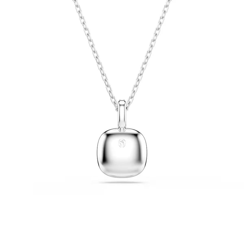 Swarovski Una Angelic pendant, Cushion cut, White, Rhodium plated