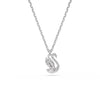 Swarovski Swan pendant, Mixed cuts, Swan, White, Rhodium plated