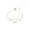 Swarovski Magic bracelet, Mixed cuts, Snowflake, White, 18K gold finish