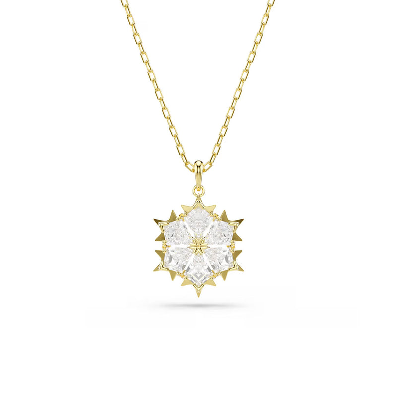 Swarovski Magic set, Set (2), Mixed cuts, Snowflake, White, 18K gold finish